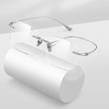 Load image into Gallery viewer, Rimless Pure Titanium Blue Light Reading Glasses for Women Free Shipping Optical Lenses Prescription Men Glasses Luxury Designer