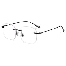 Load image into Gallery viewer, Rimless Pure Titanium Blue Light Reading Glasses for Women Free Shipping Optical Lenses Prescription Men Glasses Luxury Designer