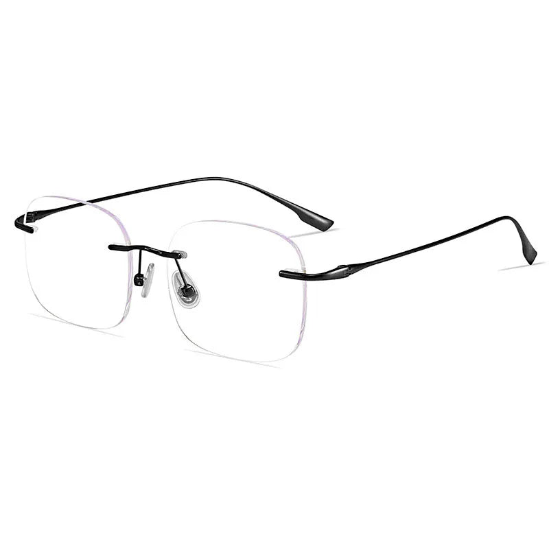 Rimless Pure Titanium Blue Light Reading Glasses for Women Free Shipping Optical Lenses Prescription Men Glasses Luxury Designer