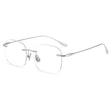Load image into Gallery viewer, Rimless Pure Titanium Blue Light Reading Glasses for Women Free Shipping Optical Lenses Prescription Men Glasses Luxury Designer