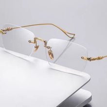 Load image into Gallery viewer, Rimless Square Reading Glasses Blue Light Blocking Computer Eyeglasses Reader Women Men Eyewear +1.0 1.5 2.0 2.5 3.0 3.5