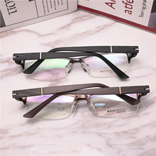 Load image into Gallery viewer, Rockjoy Aluminum Eyeglasses Frames Male Semi Rimless Glasses Men Ultralight Spectacles for Prescription Reading Optical Lens