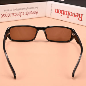 Rockjoy Stone Sunglasses Male Women Narrow Natural Glass Lens Heavy Brown Mineral Sun Glasses for Men Anti-eye-dry