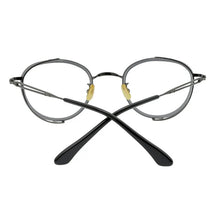 Load image into Gallery viewer, Round Fashion Titanium Tortoise Glasses Frames Men Prescription Eyeglasses Carved Texture Double Frame Personalized Eyewear