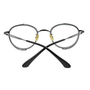 Round Fashion Titanium Tortoise Glasses Frames Men Prescription Eyeglasses Carved Texture Double Frame Personalized Eyewear