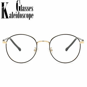 Round Finished Myopia Glasses Women Men Metal Prescription Eyewear Student Nearsighted Glasses Diopter -0.5 -1.0 -1.5 -2.0 to -4