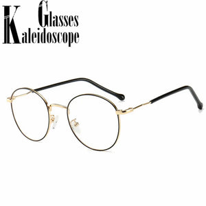 Round Finished Myopia Glasses Women Men Metal Prescription Eyewear Student Nearsighted Glasses Diopter -0.5 -1.0 -1.5 -2.0 to -4