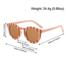 Load image into Gallery viewer, Round Frame Children Sunglasses Retro 3-8Y Checker Color Sun Glasses UV400 Kids Sun Protection Glasses for Boys Girls