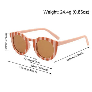 Round Frame Children Sunglasses Retro 3-8Y Checker Color Sun Glasses UV400 Kids Sun Protection Glasses for Boys Girls