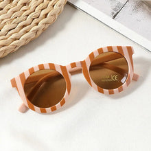 Load image into Gallery viewer, Round Frame Children Sunglasses Retro 3-8Y Checker Color Sun Glasses UV400 Kids Sun Protection Glasses for Boys Girls