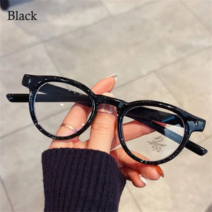 Round Frame Metal Frame Glasses Ultra-light Vision Care Eyeglasses PC Myopia Glasses Frame Women Men