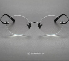 Load image into Gallery viewer, Round Frameless Ultralight Pure Titanium Glasses Frame Men Women Myopia Reading Eyewear Rimless Prescription Eyeglasses KMN272