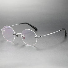 Load image into Gallery viewer, Round Frameless Ultralight Pure Titanium Glasses Frame Men Women Myopia Reading Eyewear Rimless Prescription Eyeglasses KMN272
