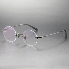 Load image into Gallery viewer, Round Frameless Ultralight Pure Titanium Glasses Frame Men Women Myopia Reading Eyewear Rimless Prescription Eyeglasses KMN272