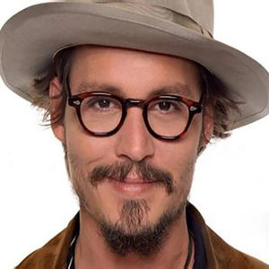 Round Handmade Acetate Frame Women Johnny Depp Glasses Men Brand Designer Computer Goggles Optical Spectacle frame Demi Myopia