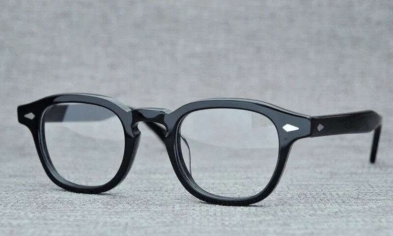Round Handmade Acetate Frame Women Johnny Depp Glasses Men Brand Designer Computer Goggles Optical Spectacle frame Demi Myopia
