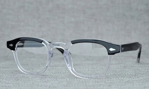 Round Handmade Acetate Frame Women Johnny Depp Glasses Men Brand Designer Computer Goggles Optical Spectacle frame Demi Myopia