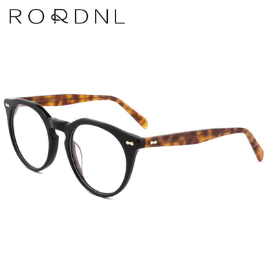 Round Italy Acetate   Glasses Frame Men Prescription Eyeglasses Frame Women Optical Myopia   Brand Retro Eyewear