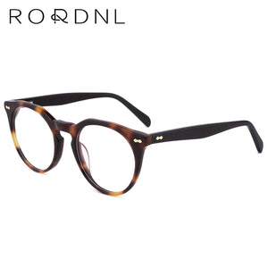 Round Italy Acetate   Glasses Frame Men Prescription Eyeglasses Frame Women Optical Myopia   Brand Retro Eyewear