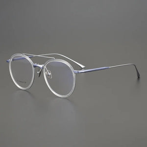 Round Japanese Aviator Eyeglasses Titanium Lightweight Frame Women Prescription Reading Men Glasses Myopia Blue Light De Oculos