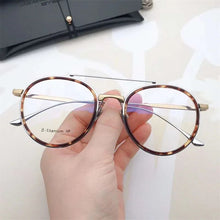 Carica l&#39;immagine nel visualizzatore di Gallery, Round Japanese Aviator Eyeglasses Titanium Lightweight Frame Women Prescription Reading Men Glasses Myopia Blue Light De Oculos