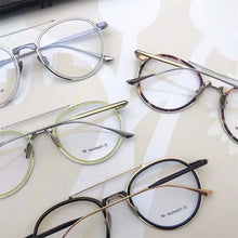 Carica l&#39;immagine nel visualizzatore di Gallery, Round Japanese Aviator Eyeglasses Titanium Lightweight Frame Women Prescription Reading Men Glasses Myopia Blue Light De Oculos