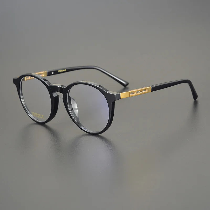 Round Pure Titanium Top Quality Eyeglasses Frames Luxury Vintage Myopia Sunglasses Retro Men Handmade Prescription Eyewear