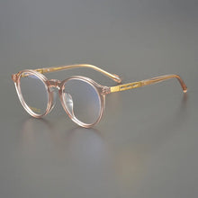 Carica l&#39;immagine nel visualizzatore di Gallery, Round Pure Titanium Top Quality Eyeglasses Frames Luxury Vintage Myopia Sunglasses Retro Men Handmade Prescription Eyewear