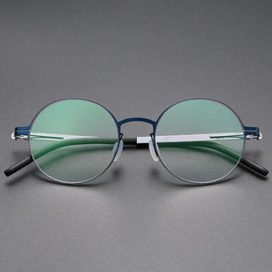 Round Screwless Glasses Frames Men Women Germany Ultra-light Optical Eyeglasses High-elastic Prescription Eyewear Spectacles