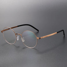 Load image into Gallery viewer, Round Screwless Glasses Frames Men Women Germany Ultra-light Optical Eyeglasses High-elastic Prescription Eyewear Spectacles