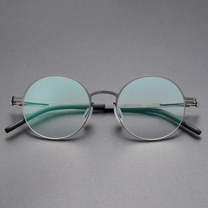 Round Screwless Glasses Frames Men Women Germany Ultra-light Optical Eyeglasses High-elastic Prescription Eyewear Spectacles