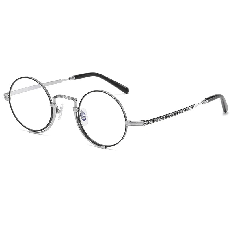 Vintage Pure Titanium Eyeglasses Frame Men Round Prescription Myopia Optical Glasses Frame Women Luxury Brand Spectacles Eyewear