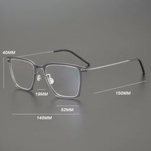 Carica l&#39;immagine nel visualizzatore di Gallery, Ultra Light Titanium Glasses Frame Men Square Prescription Optical Myopia Transparent Eyeglasses Women 2023 Luxury Brand Eyewear