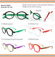 Carica l&#39;immagine nel visualizzatore di Gallery, Cat-eye glasses Frame Women&#39;s Retro Small frame Color acetate handmade optical frames Men&#39;s prescription glasses