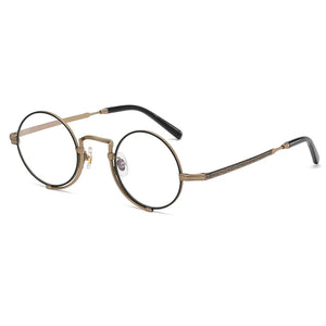 Vintage Pure Titanium Eyeglasses Frame Men Round Prescription Myopia Optical Glasses Frame Women Luxury Brand Spectacles Eyewear
