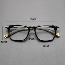 Load image into Gallery viewer, Vintage Titanium Optical Eyeglasses Frame Men Square Prescription Myopia Acetate Glasses Frame Women Luxury Brand Retro Eyewear