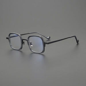 Ultra Light Pure Titanium Glasses Frame Men Retro Handmade Eyeglasses Frame Women Square Fashion Luxury Brand Designer Eyewear