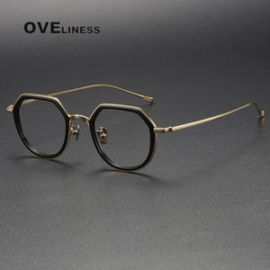 2025 Acetate Titanium Glasses Frame Men Women Simple Retro Prescription Eyeglasses frames Myopia male Optical Eyewear spectacles