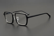 Carica l&#39;immagine nel visualizzatore di Gallery, Japanese Designer Brand Eyeglasses Frames Square Rectangular Glasses with Double Bridges Classical Retro Men Eyewear