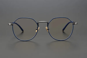 Japanese Original Material Pure Titanium Eyeglasses Frames with Floral Patterns Classical Retro Men Light Luxury Sunglasses