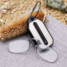 Load image into Gallery viewer, Folding Legless Nose Clip Reading Glasses Men Women Mini Portable Smart Magnifier EyeGlasses Ultralight Eyewear +1.0 To +3.0