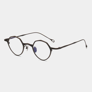 Vintage Pure Titanium Eyeglasses Frame Men Retro Ultra Light Designer Glasses Frame Women Japan Luxury Brand Small Face Eyewear