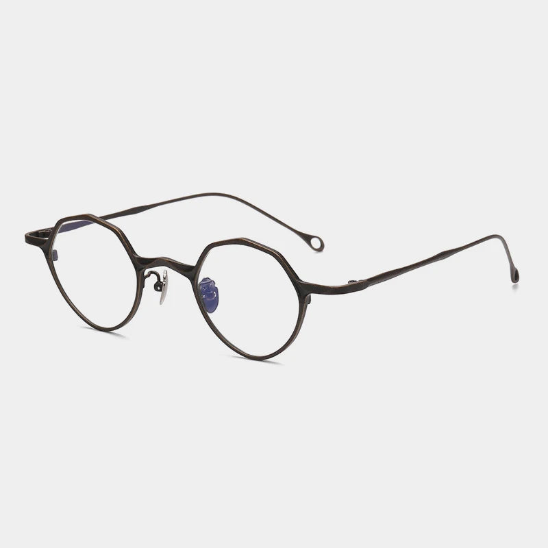 Vintage Pure Titanium Eyeglasses Frame Men Retro Ultra Light Designer Glasses Frame Women Japan Luxury Brand Small Face Eyewear