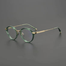 Carica l&#39;immagine nel visualizzatore di Gallery, Gatenac Quality Pure Titanium Glasses Frame Men Round Handmade Eyeglasses Frame Women Fashion Luxury Brand Designer Eyewear