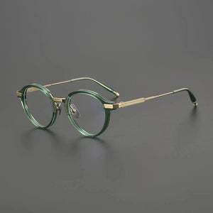 Gatenac Quality Pure Titanium Glasses Frame Men Round Handmade Eyeglasses Frame Women Fashion Luxury Brand Designer Eyewear