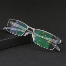 Load image into Gallery viewer, Men Vintage Photochromic Reading Glasses Women Unisex Anti-blue Progressive Multifocal Glasses Near and Far Eyeglasses