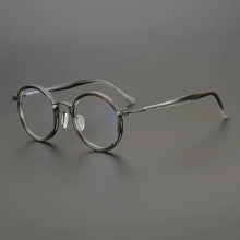 Load image into Gallery viewer, Vintage Round Acetate Titanium Glasses Frame Men Retro Ultra Light Handmade Eyeglasses Frame Women Designer Luxury Brand Eyewear