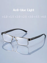 Load image into Gallery viewer, Anti-blue Light Business Titanium Alloy Reading Glasses Men Non Spherical 12 Layer Coated Lenses Hyperopia Eyewear +1.0 To +4.0
