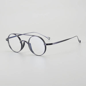 Vintage Pure Titanium Eyeglasses Frame Men Retro Round Pilot Glasses Frame Women Japan Luxury Brand Designer Small Face Eyewear