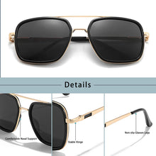 Load image into Gallery viewer, HBK New Pilot Polarized Glasses Men&#39;s Metal Big Frame Glasses Outdoor Vacation Party Leisure Shopping Gifts Oculos De Sol